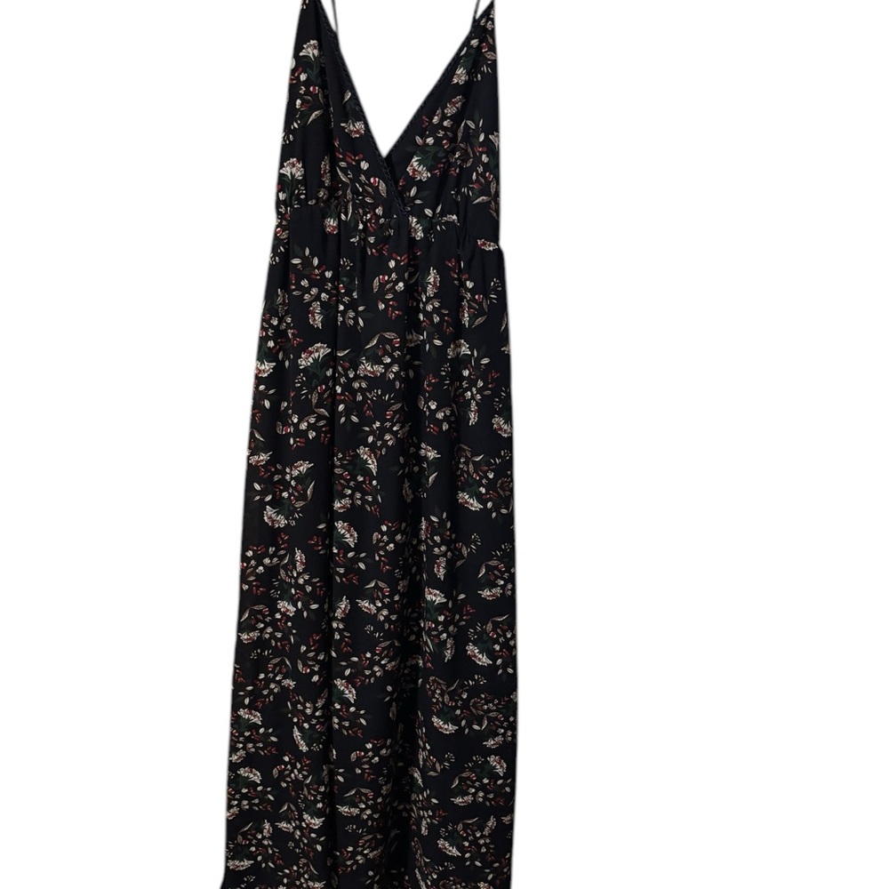 Suzanne Betro Black Floral Maxi Dress